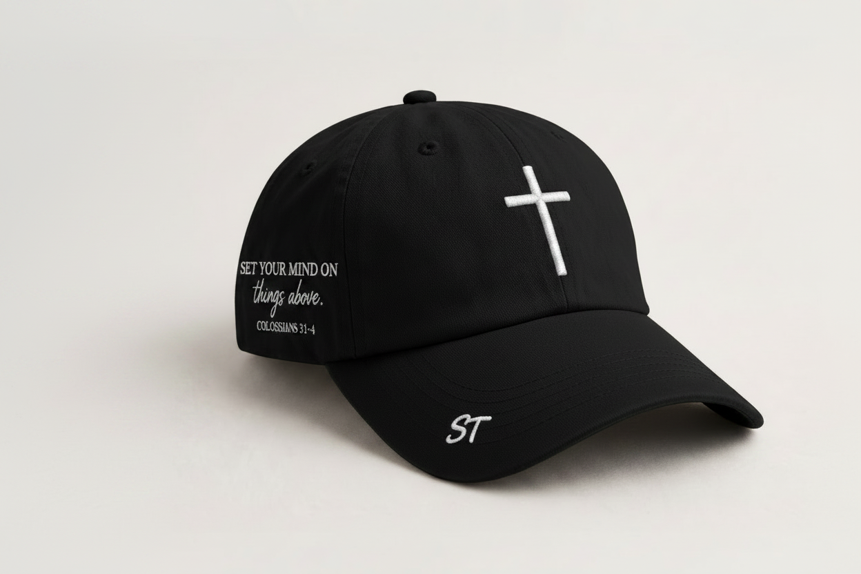 Mind on Things Above Hat – Black/White